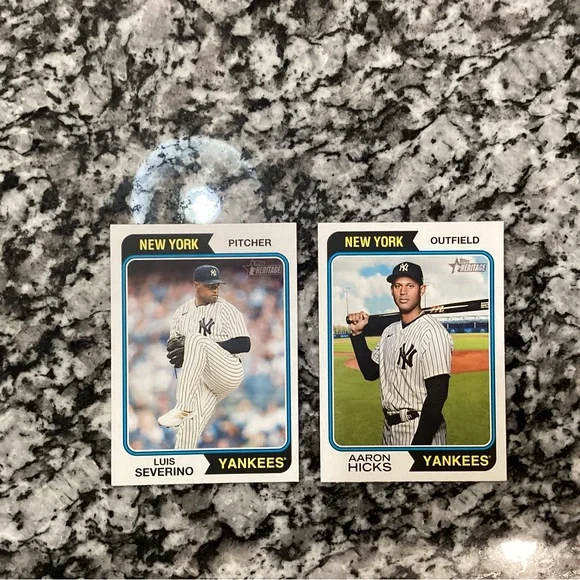 ⚫️ Yankees: Aaron Judge - Isiah Kiner-Falefa - Holmes, Bader, Hicks, Severino - Picture 7 of 8